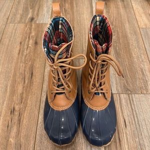 Sz 8 Sporto Flannel Duck Boots